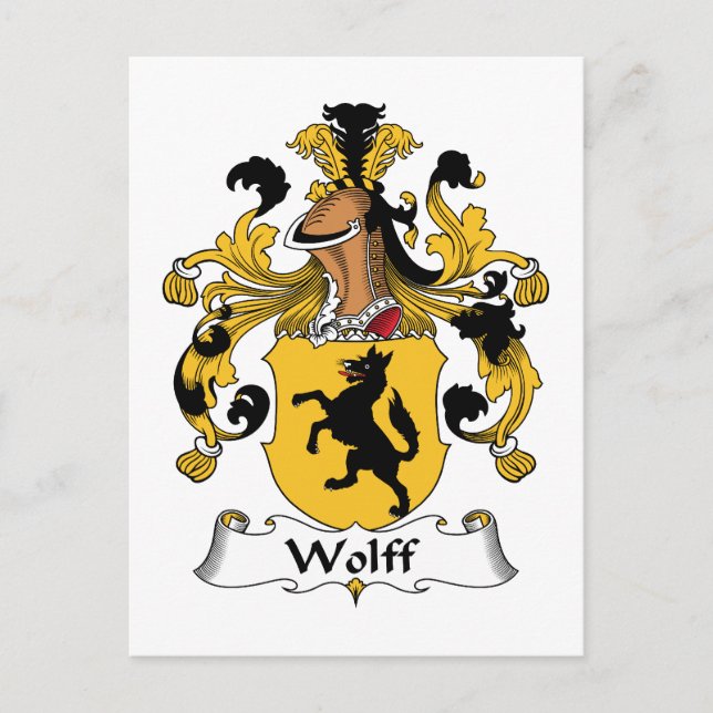 Carte Postale Wolff Family Crest (Devant)