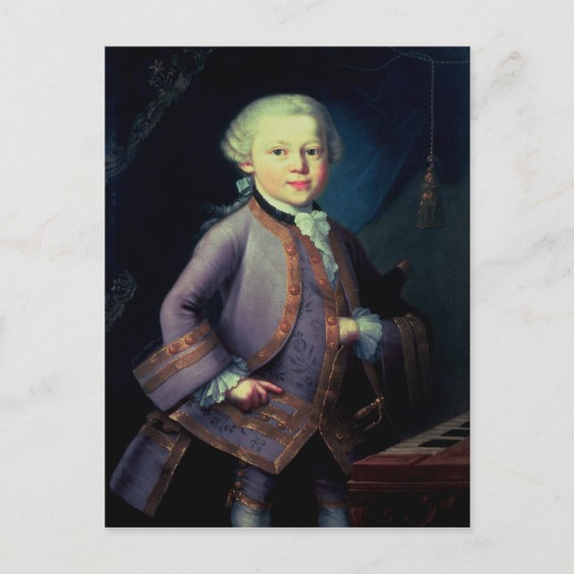 Carte Postale Wolfgang Amadeus Mozart, 1763 (Devant)