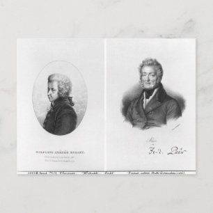Carte Postale Wolfgang Amedeus Mozart et Ferdinando Paer
