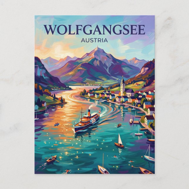 Carte Postale Wolfgangsee Autriche (Devant)