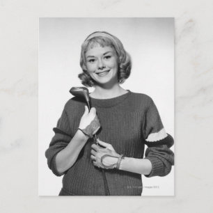 Carte Postale Woman Holding Golf Club