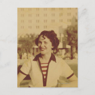 Carte Postale Woman Sitting Outside