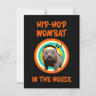 Carte Postale Wombat Hip-hop Drôle dans la Maison