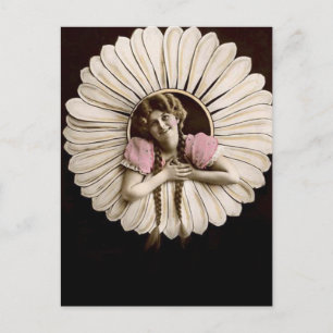 Carte Postale Women Lovely Vintage