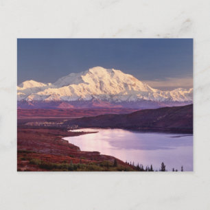 Carte Postale Wonder Lake et mont Denali au lever du soleil en a
