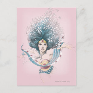 Carte Postale Wonder Woman and Flowers