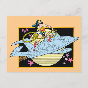 Carte Postale Wonder Woman avec Jet