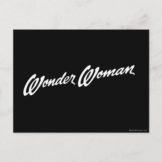 Carte Postale Wonder Woman B&W Logo 1 (Devant)