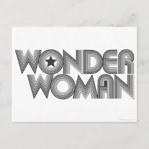 Carte Postale Wonder Woman B&W Logo 3