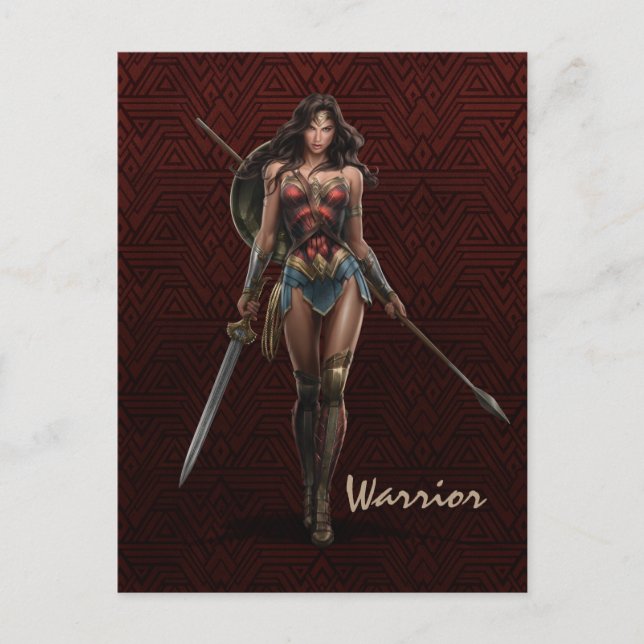 Carte Postale Wonder Woman Battle-Ready Comic Art (Devant)
