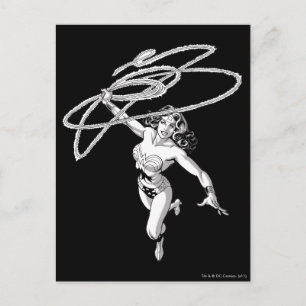 Carte Postale Wonder Woman Black & White Twirl