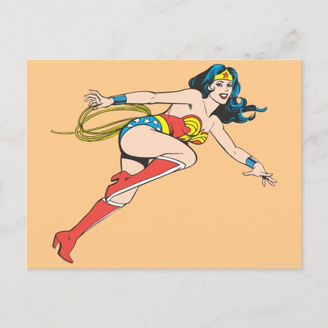 Carte Postale Wonder Woman bondit à droite (Devant)