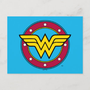 Carte Postale Wonder Woman   Circle & Stars Logo