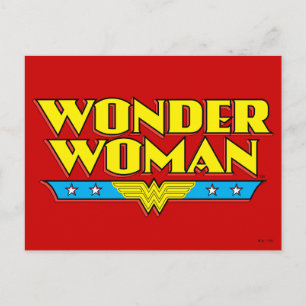 Carte Postale Wonder Woman Nom et logo