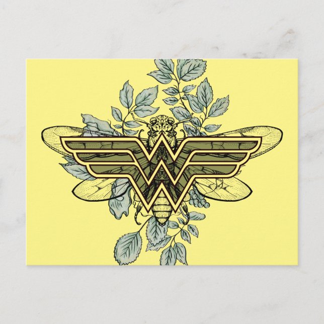 Carte Postale Wonder Woman Queen Bee Logo (Devant)