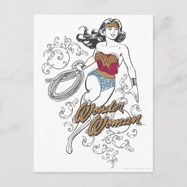 Carte Postale Wonder Woman s'épanouit (Devant)