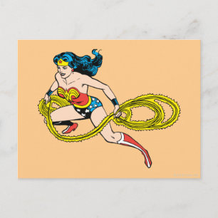 Carte Postale Wonder Woman Swning Lasso Left