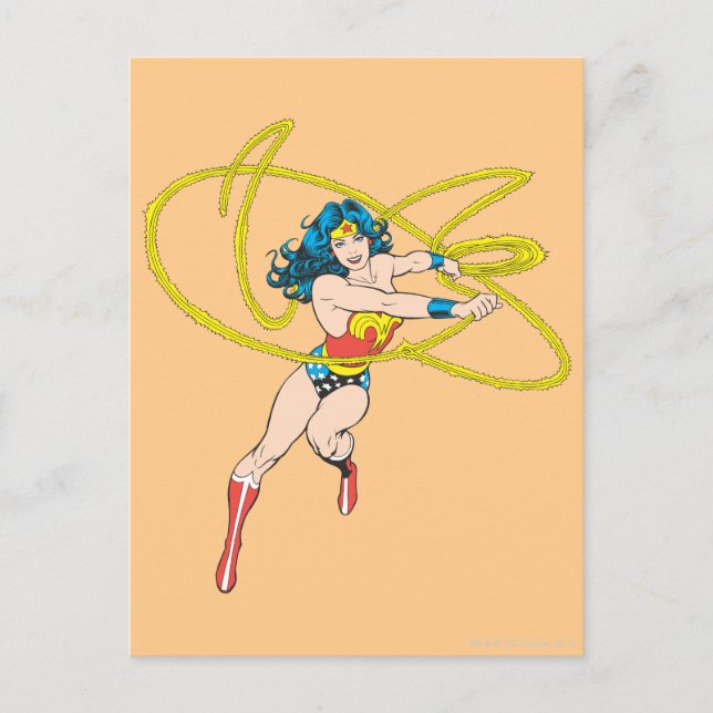 Carte Postale Wonder Woman tient Lasso 1 (Devant)