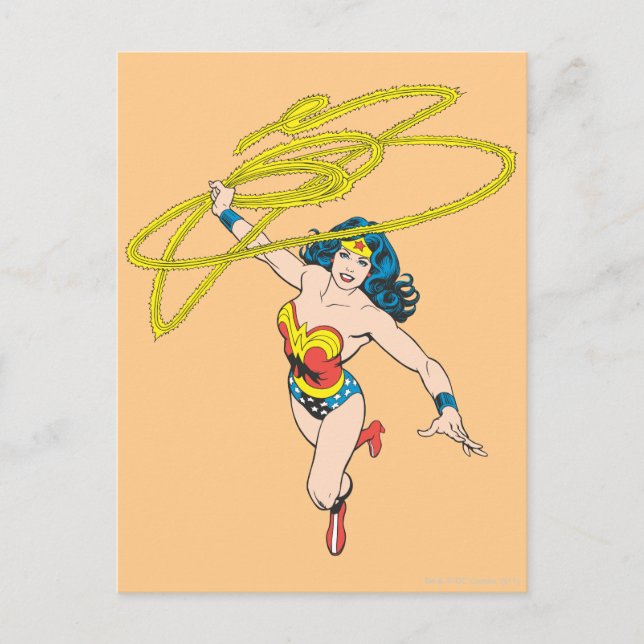 Carte Postale Wonder Woman tient Lasso 2 (Devant)