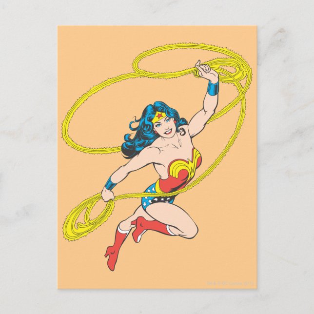 Carte Postale Wonder Woman tient Lasso 3 (Devant)