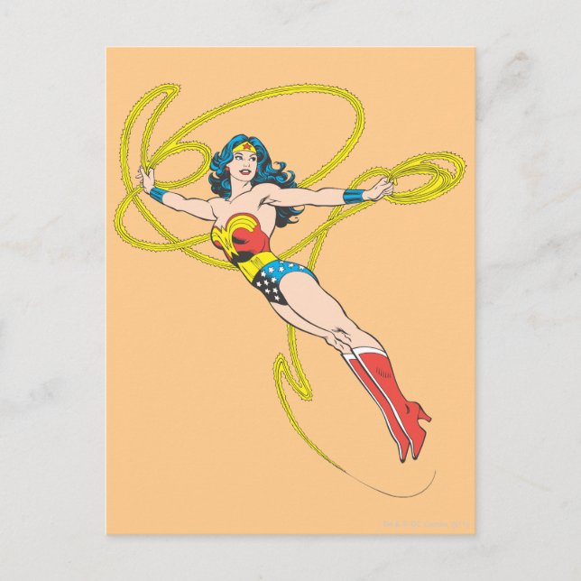Carte Postale Wonder Woman tient Lasso 4 (Devant)