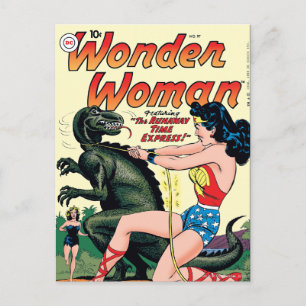 Carte Postale Wonder Woman Time Express en fuite
