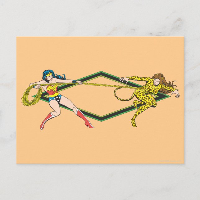Carte Postale Wonder Woman vs The Cheetah (Devant)