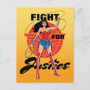 Carte Postale Wonder Woman With Lasso - Fight For Justice