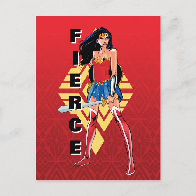 Carte Postale Wonder Woman with Sword - Fierce (Devant)