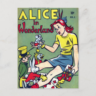 Carte Postale Wonderland Comic Book