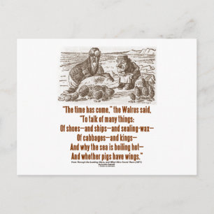 Carte Postale Wonderland Time Est Venu À Voir Le Verre