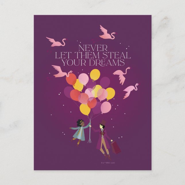 Carte Postale Wonka "Ne les laissez jamais vous voler vos rêves" (Devant)