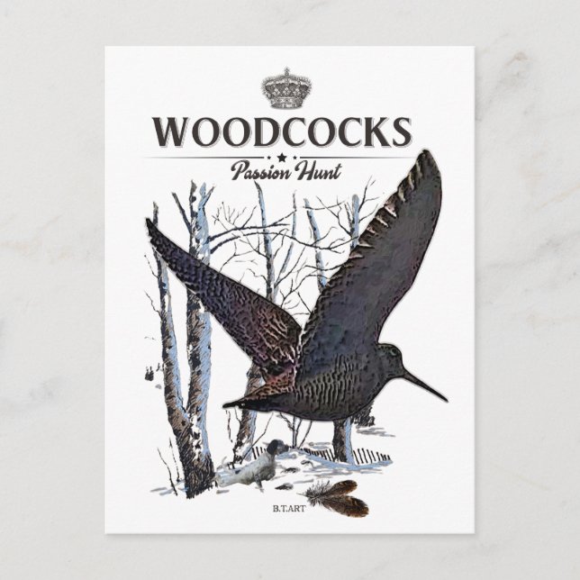 Carte Postale Woodcocks - Chasse à la passion (Devant)