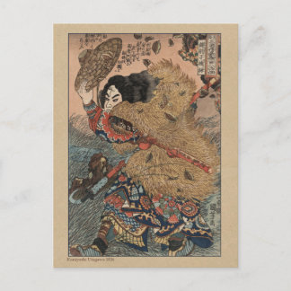 Carte Postale Woodcut japonaise par Kuniyoshi Utagawa