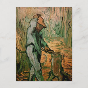 Carte Postale Woodcutter (après Millet) par Vincent van Gogh