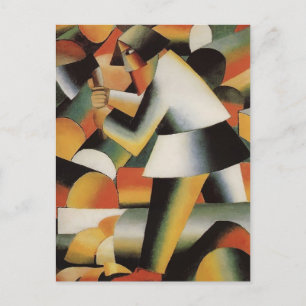 Carte Postale Woodcutter par Kazimir Malevich