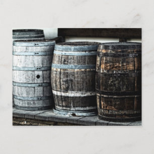 Carte Postale Wooden Barrels, Kegs