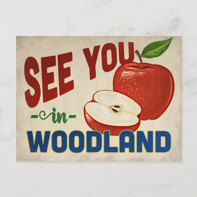 Carte Postale Woodland California Apple - Vintage voyage (Devant)