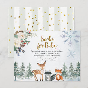 Carte Postale Woodland Winter Animal Forest Livres pour Baby