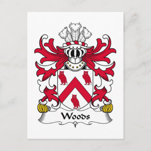 Carte Postale Woods Family Crest