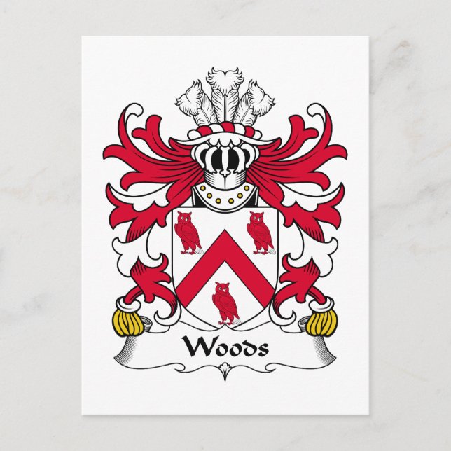 Carte Postale Woods Family Crest (Devant)