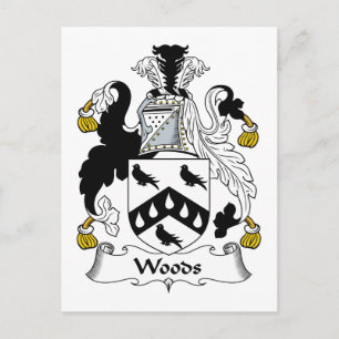 Carte Postale Woods Family Crest