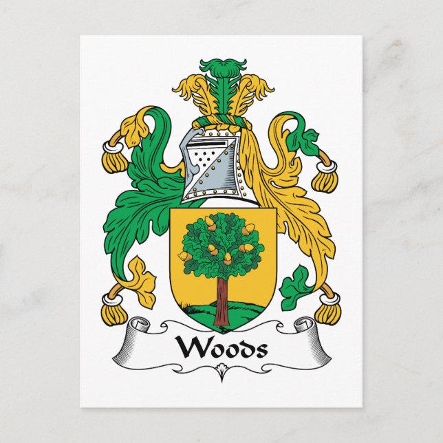 Carte Postale Woods Family Crest (Devant)