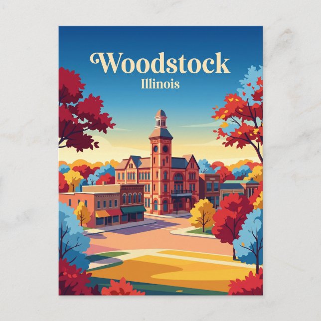 Carte Postale Woodstock Illinois (Devant)