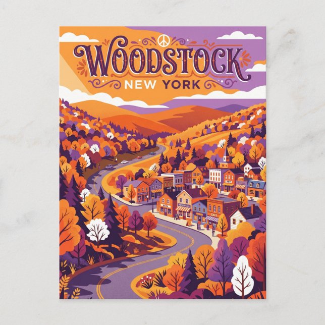 Carte Postale Woodstock USA (Devant)