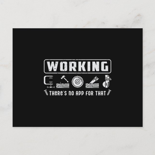 Carte Postale Woodworker Carpenter Woodworking Wood Gift Idea (Devant)