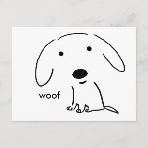 Carte Postale Woof Puppy