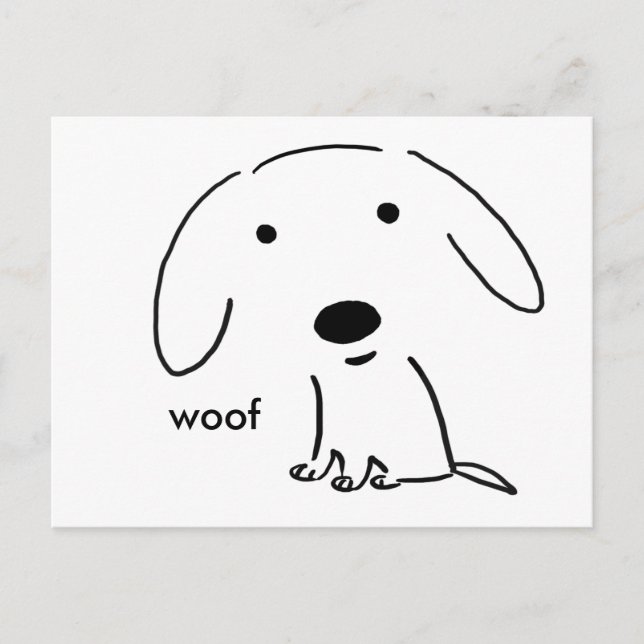 Carte Postale Woof Puppy (Devant)