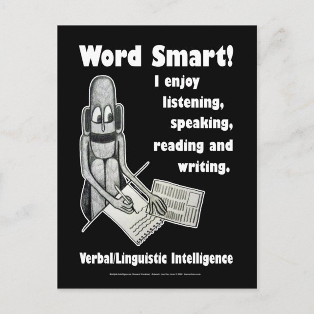 Carte Postale Word Smart - Vide (Devant)