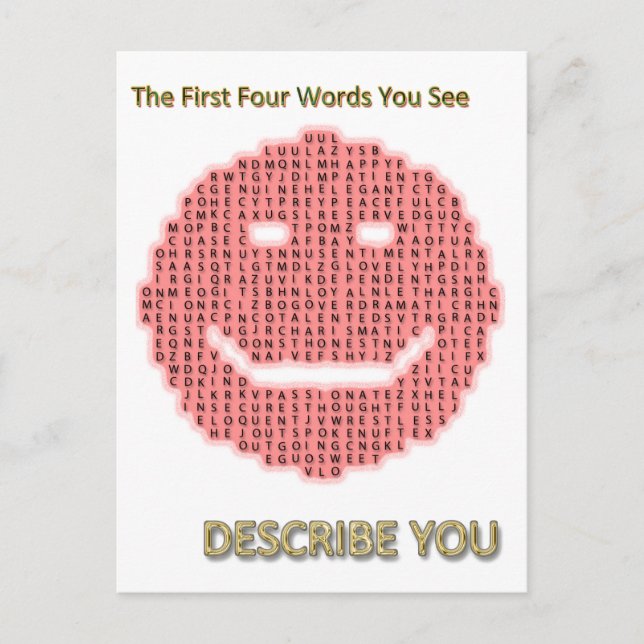 Carte Postale WORD SMILE POSTCARD+gifts (Devant)
